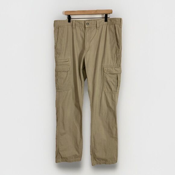 Eddie Bauer Men’s 40x36 Tan Khaki Ripstop Cargo Pants Utility Hiking Outdoor - Picture 1 of 13